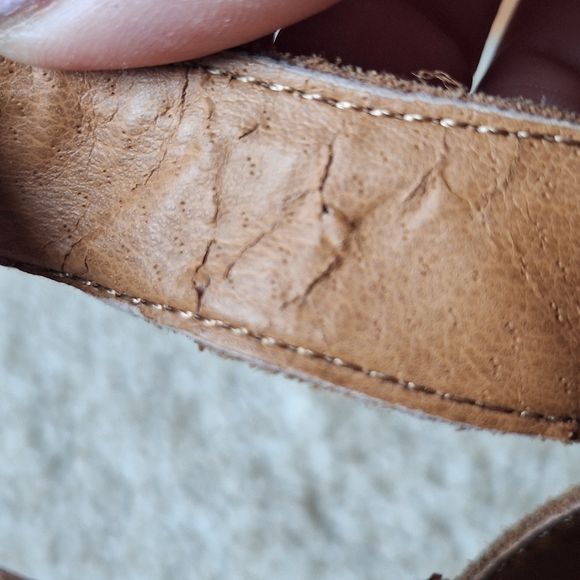 Steve Madden Ricki Boho Tan Suede Peep Toe Buckle High Heel Club Womens Size 9M - Picture 9 of 9